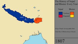 The History of Bhutan and Nepal Every Year [upl. by Eecyak450]