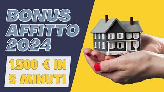 Richiedi il Bonus Affitti 2024 1500€ in 5 Minuti [upl. by Raknahs138]