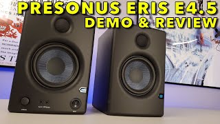 Really Great Fender PreSonus Eris E45 Studio Monitors  Unboxing Setup and Sound Tests [upl. by Loux]