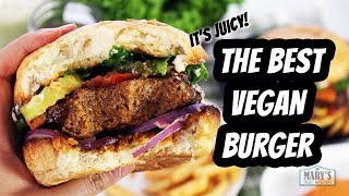 THE BEST VEGAN BURGER  Recipe by Marys Test Kitchen [upl. by Isaacson412]