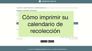 Cómo imprimir su calendario de recolección [upl. by Buddy567]