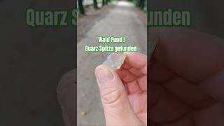 Wald Fund Quarz Spitze im Wald beim Spaziergang beautiful crystals quartz gems rockhounding [upl. by Tierell]