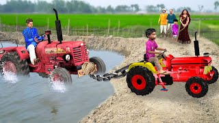 मिनी ट्रैक्टर बचाव ट्रैक्टर Mini Tractor Rescue Moral Stories Comedy Video Hindi Kahaniya Comedy [upl. by Ayela]