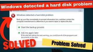 Windows Detected A Hard Disk Problem [upl. by Jordans]