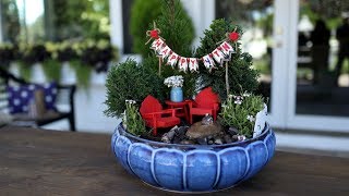 4th of July Miniature Garden 🌿🎉  Garden Answer [upl. by Nilatak738]