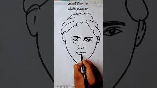 🥰Sarat Chandra chattopadhyay drawing 👉like and subscribe 👈😘 [upl. by Neemsay]