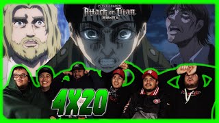 IT WAS EREN ATTACK ON TITAN 4X20 GROUP REACTION  quotMEMORIES OF THE FUTUREquot [upl. by Norrab]