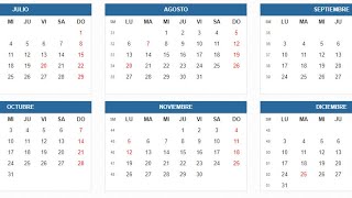 Colombia calendario festivos 2018 [upl. by Martell]