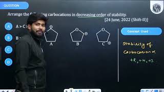 Arrange the following carbocations in decreasing order of stability [upl. by Ax278]