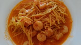 Fideos con gambas [upl. by Furnary]