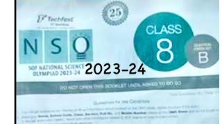 NSO Class 8 question paper 202324 nso chroniclesofgyan scienceolympiad class8 [upl. by Hollah]