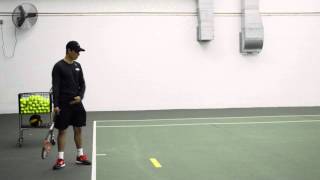 Tennis Technique Tips Weight Transfer in the Serve [upl. by Naugan497]