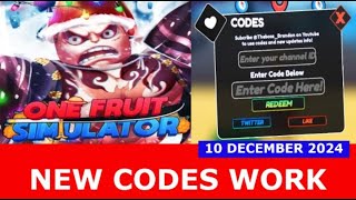 NEW CODES ❄️ WINTER EVENT ❄️  x8 ONE FRUIT ROBLOX  DECEMBER 10 2024 [upl. by Knute]