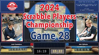 2024 Scrabble Players Championship  Game 28  Josh Castellano vs Alec Sjoholm CSW [upl. by Aliban592]