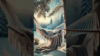 Serene Snowy Hammock View  Peaceful Winter Ambiance amp Snowfall Sounds [upl. by Ajiat]