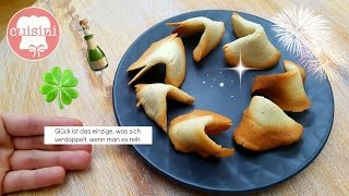 GLÜCKSKEKSE selber machen  Rezept zu Silvester  Backen amp Falten  CUISINI [upl. by Siro]