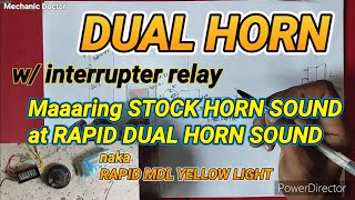 DUAL HORN interrupter relay wiring diagram tutorial [upl. by Boardman]