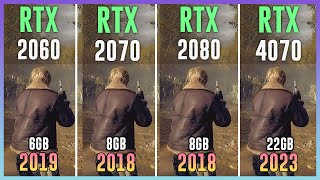 RTX 2060 vs RTX 2070 vs RTX 2080 vs RTX 4070  Test in 12 Games [upl. by Tonia]