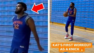 Karl Anthony Towns at Knicks practice after trade🔥 [upl. by Okimuk254]