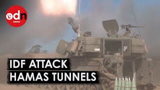 Israeli Military Releases New Footage Destroying Hamas Tunnels [upl. by Duggan6]