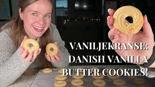 How to Make quotVaniljekransequot Danish Vanilla Butter Cookies [upl. by Ajile130]