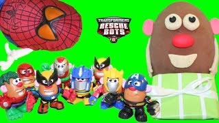 Giant Play Doh surprise Egg Mr Potato Head amp new Mashable Bumblebee mini potato heads Avengers [upl. by Sallie]