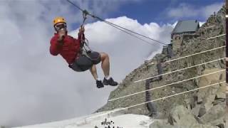 Le retour de la Tyrolienne  Aiguille des Grands Montets [upl. by Nref445]