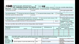 How to fill out the new IRS Form 1040 for 2018 with the new tax law [upl. by Eseilenna]