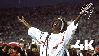 Whitney Houston  National Anthem Star Spangled Banner 4K Remaster [upl. by Atirehc]