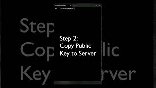 Windows Copy SSH Public Key to Server shorts [upl. by Asta]