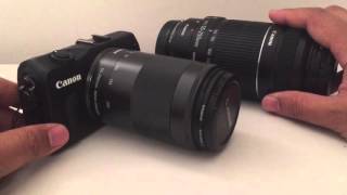 Best lens for the Canon EOSM Part 5 telephotos EFM 55200 vs EFS 55250 [upl. by Assenal]