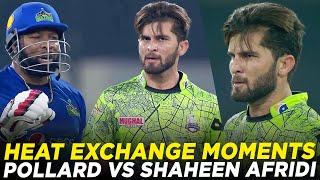 Kieron Pollard vs Shaheen Shah Afridi  Heat Exchange Moments in HBLPSL  HBL PSL 2023  MI2K [upl. by Ronoc]