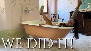 Moving CAST IRON BATHTUB we did it [upl. by Harri]