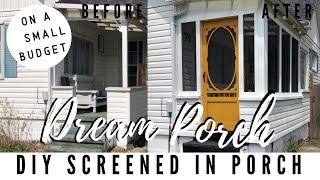 EXTREME PORCH MAKEOVER on a budget  Building a dream porch  DIY spring project [upl. by Selyn]