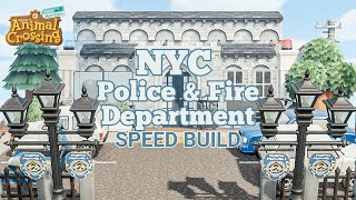 NYC Police amp Fire Department  Speed Build  Animal Crossing New Horizons [upl. by Ahsel806]