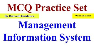 Management Information system mcq MIS mcq management information system mcq by dwivedi guidance [upl. by Nerrol]