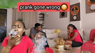 SMOKING PRANK ON MY BOYFRIEND 😳 HE almost got wild [upl. by Dowlen847]