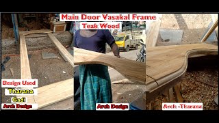 Main Door frame Design WoodVasakal Design woodAmazing Vasakal DesignRouter Design amp Arch work [upl. by Aivirt769]