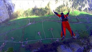 Tracking Base Jump  High Nose  Lauterbrunnen  raw 2way [upl. by Aicertal]