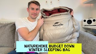 Naturehike Snowbird 2 BUDGET Down Winter Sleeping Bag Review [upl. by Kingsbury]