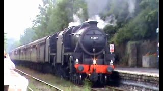 DoubleHeaded Steam Train on the Heart of Wales line Pauses at Llandeilo [upl. by Aiza297]