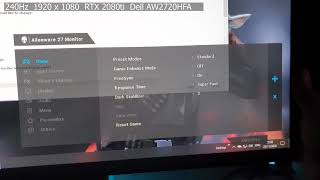 Alienware IPS 240Hz 27 Gaming Monitor AW2720HFA 1 ms grey to grey extreme Motion Blur fix [upl. by Tonjes]