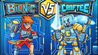 Craftee VS Bionic Battle Blox Card Game [upl. by Giesser]