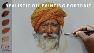 Realistic Oil Painting Portrait  09 TimeLapse  Dulam Srinivas [upl. by Snehpets]