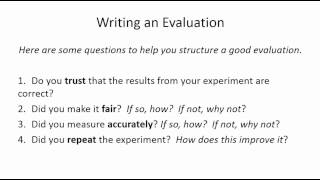 How to write a good Evaluation  KS3 Science [upl. by Nylegna]