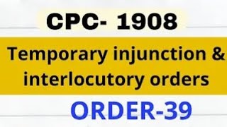 Legal issues in Temporary injunction and interlocutory Orders in Civil Litigation [upl. by Idnic]