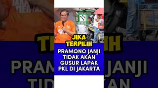 Pramono berjanji tidak akan gusur pedagang kaki lima jika nanti terpilih shorts news [upl. by Aikem]