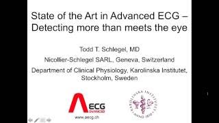 State of the art in advanced electrocardiography ECG Todd T Schlegel MD [upl. by Yevette194]