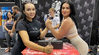 13X WORLD CHAMPION IRINA GLADKAYA VS ALEKSANDRA OZEROVA  ARM WRESTLING 2021 [upl. by Cohin]