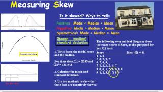 Measuring Skew Positive skew Negative skew [upl. by Dionis]